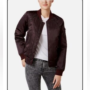 Madden Girl Bomber Jacket in Plum/purple Color.